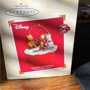 Vintage Disney’s hallmark skating in circles Winnie the Pooh ornament